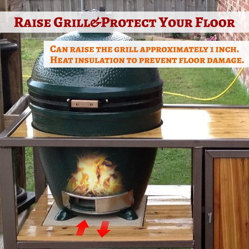 Dracarys BBQ Ceramic Feet Shoes For Big Green Color Egg,Dracarys Grill Shoes Green Grill Egg Base Feet Accessories Used to Place Grill on A Combustible Material Built-in Application(not for Mini-Max)-set of 4 - Image 3